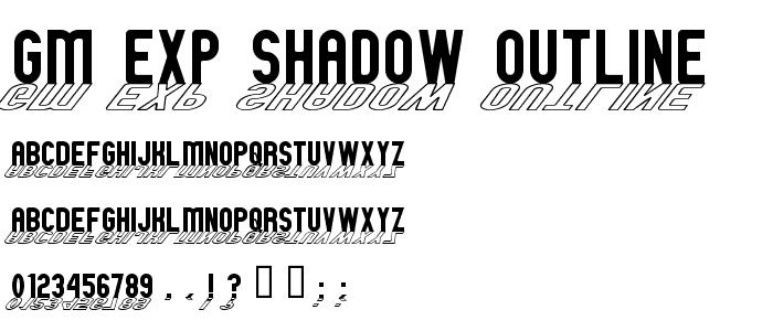 GM Exp Shadow outline font